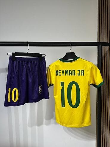 tech flecee nike: Детская футбольная форма сборной Бразилии с номером 10 и фамилией — 2
