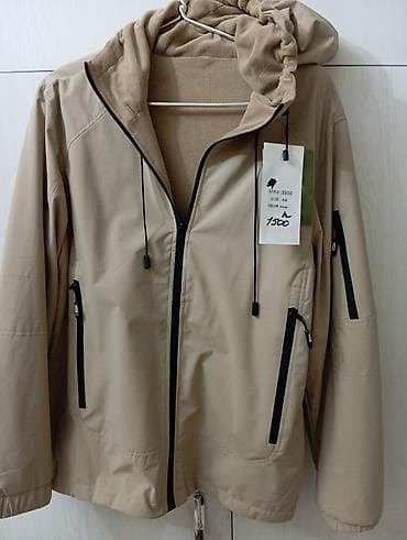 nike tech: Куртка с капюшоном, цвет khaki. - Размер: 48 (указан на ярлыке). - — 1