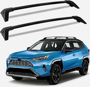 rav4: Поперечины на штатные рейлинги для кроссовера (на фото — установка на — 2