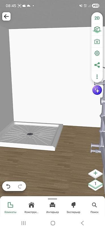 визуализация: Планировка и 3D-визуализация санузла - Разработка функциональной — 3