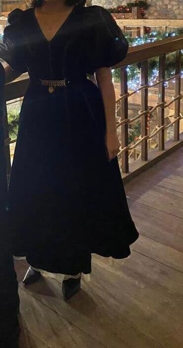 вечерний костюм: Вечернее платье, Бархат, С рукавами, M — 1