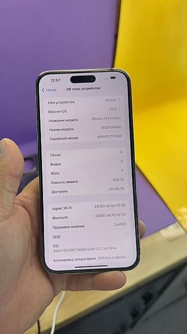 iphone 14 цена бишкек: IPhone 14 Pro Max, Колдонулган, 256 ГБ, Куту, 85 % — 8