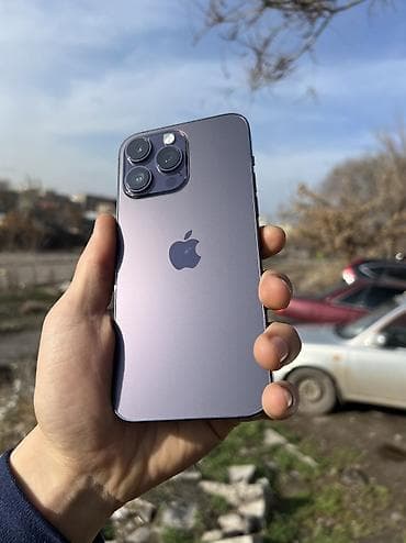 z fold 1: IPhone 14 Pro Max, Б/у, 256 ГБ, Deep Purple, Защитное стекло, Кабель, 85 % — 1