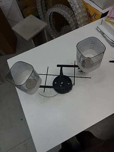 study lamp: Люстра двух рожковая - Конструкция: металлическое основание круглой — 3