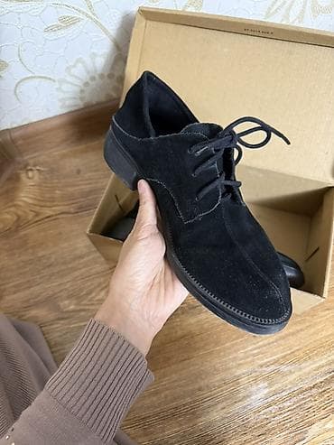 ролик обувь: Женские замшевые дерби, черные. - Материал верха: натуральная замша — 2