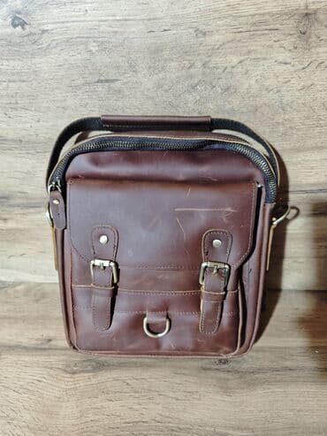 барсетка мужская кожаная ручной работы: Барсетка, Материал: Натуральная кожа, Новый — 7