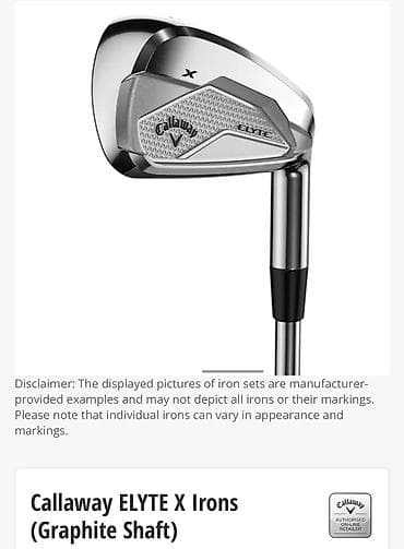Спорт жана эс алуу: Callaway ELYTE X Irons (Graphite Shaft) Набор клюшек для гольфа — — 3
