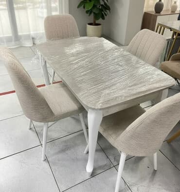 Кухонный стол и стул, цвет - Серый