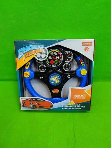 машину для детей: Руль игрушка музыкальная🔴🔵 Комплектация товара: руль, 3 батарейки✅ — 1