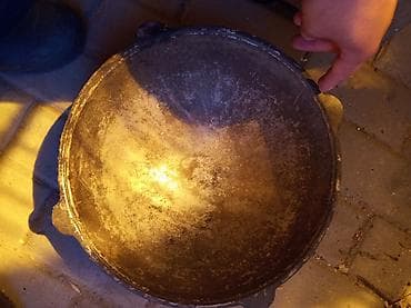 полусферы: Чугунный полусферический ковш/чаша для костра и мангала. - Материал — 5