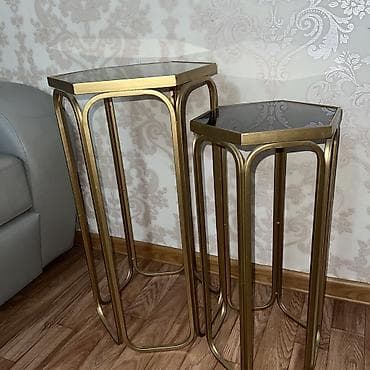 Журнальные столы: Столик Набор из двух декоративных столиков в современном стиле. - — 3