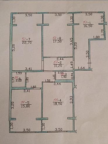 89: 3 комнаты, 106 м², 106 серия улучшенная, 8 этаж, Дизайнерский ремонт — 7