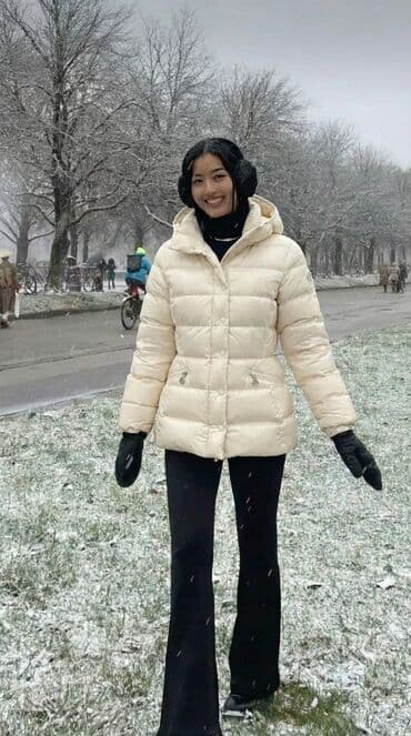 брендовые спортивные костюмы женские: Пуховик, Короткая модель, Китай, С капюшоном, M, L — 8