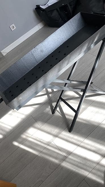 40 ножки: Мангал-колыбель на высоких складных ножках - Узкий и длинный корпус — 2