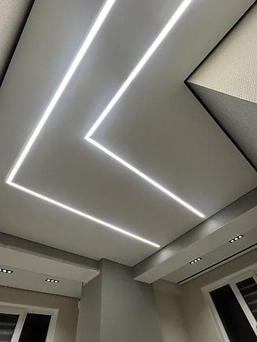 натяжные потолок: Натяжные потолки с интегрированным линейным и контурным освещением - — 4
