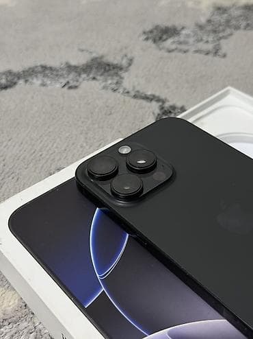 IPhone 16 Pro Max, Б/у, 256 ГБ, Black Titanium, Кабель, Коробка, 92 % — 2