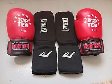 Перчатки: Набор для бокса/кикбоксинга: - Боксерские перчатки Top Ten, вес 8 oz — 1