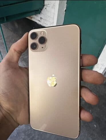 студийные микрофоны: IPhone 11 Pro Max, Б/у, 256 ГБ, Золотой, Зарядное устройство, Защитное стекло, Чехол, 75 % — 1