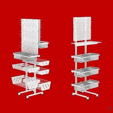 bambu lab a1: Стеллаж Дисплей торговый напольный, Дисплей перфорированный с — 9