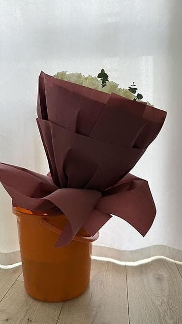 солнце: Букет из белых роз 25 штук 90см! Свежие Розы - Состав: около 25 — 4