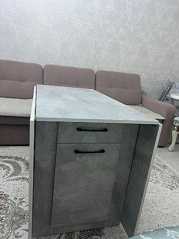 пос: Стол трансформер Для кухни, Стол-книжка, цвет - Серый — 2