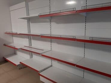 оборудование для бутика: Витрины, стеллажи, полки торговые металлические б/у, полка магазинная — 2