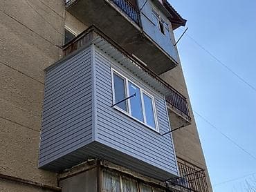 Обшивка и остекление балконов сайдингом и рашираем - Внешняя
