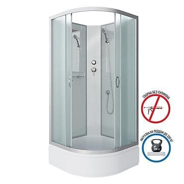 Душевая кабина Полукруглая, Покрытие: Матовое