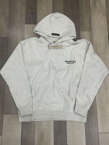 Мужская толстовка, L, Essentials, Новый, цвет - Серый, Платная доставка