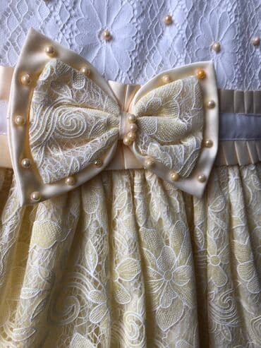 домашние костюмы: Детское платье, цвет - Желтый, Б/у — 4