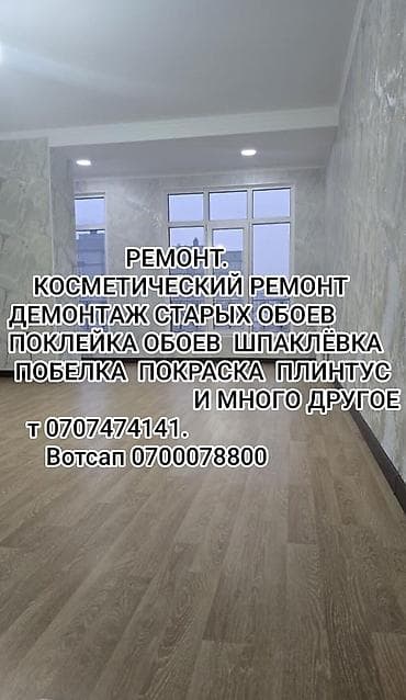 Услуги по строительству и ремонту: Поклейка обоев, Демонтаж старых обоев | Жидкие обои, Бумажные обои, Виниловые обои Больше 6 лет опыта — 1