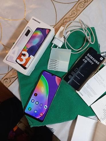 самсунк а31: Samsung Galaxy A31, Б/у, 64 ГБ, цвет - Белый, 2 SIM — 4