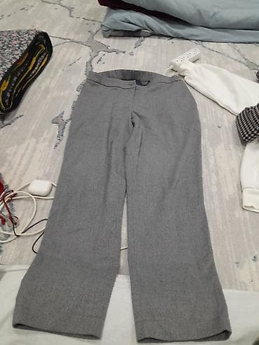 штаны начес: Женский комплект одежды и аксессуаров: 1) Серые классические брюки - — 1