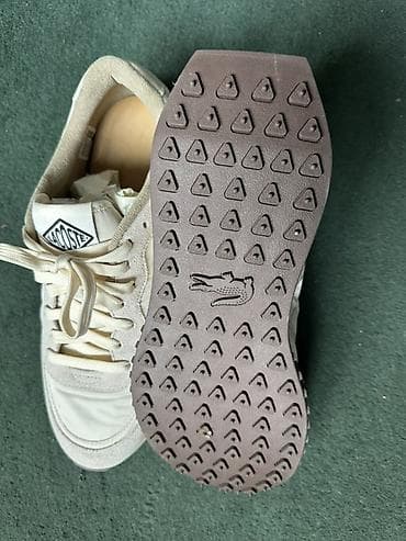 foot patch: Мужские кроссовки, 44, Lacoste, Новый, цвет - Бежевый, Самовывоз — 2