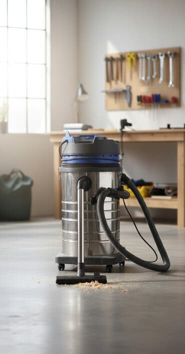 Промышленный пылесос для сухой и влажной уборки. состояние новый