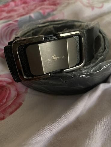 серебро номер: Ремень, Другой бренд, Материал: Экокожа, Мужские, Новый — 4