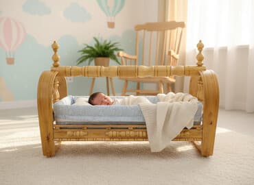 в рассрочку мебель: Люлька, Новый, Колыбель, Дерево, цвет - Фиолетовый — 1