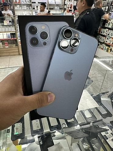 iphone 256: IPhone 13 Pro Max, Б/у, 256 ГБ, Sierra Blue, Коробка, 80 % — 1