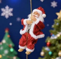 костюм деда мороза цена: Музыкальный Дед Мороз на веревке новогоднее украшение для интерьера — 5