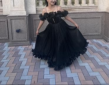 for men: Вечернее платье, А-силуэт, Длинная модель, Шифон, Без рукавов, M — 4