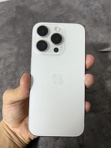 ipad pro 10: IPhone 15 Pro, Б/у, 256 ГБ, White Titanium, Защитное стекло, 84 % — 1