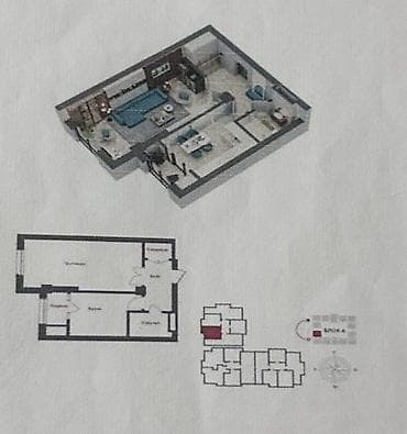 ищу квартиру мадина: 1 комната, 46 м², Элитка, 16 этаж, Готовая ПСО (под самоотделку) — 3
