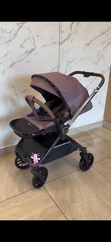 самокат дет: Коляска, Другой бренд, цвет - Фиолетовый, Новый — 3