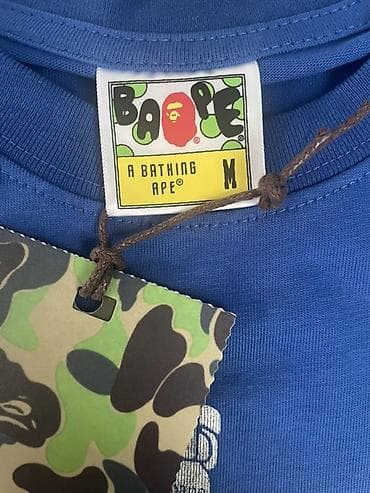 1 карат бриллиант цена бишкек: Синяя футболка BAPE (A Bathing Ape), размер M. - Материал: плотный — 4