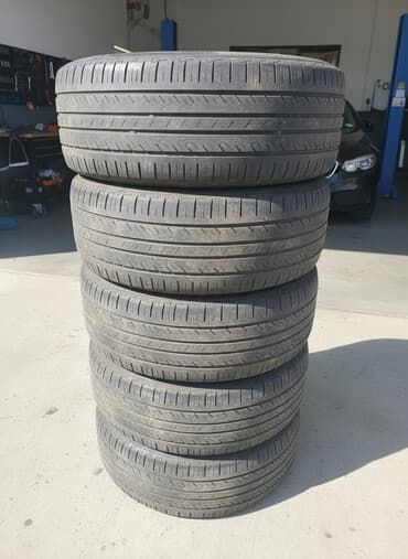 Шины 215 / 55 / R 17, Лето, Б/у, Комплект, Легковые, Корея, Hankook