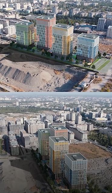 квартира студио: 3 комнаты, 74 м², Элитка, 14 этаж, Готовая ПСО (под самоотделку) — 2