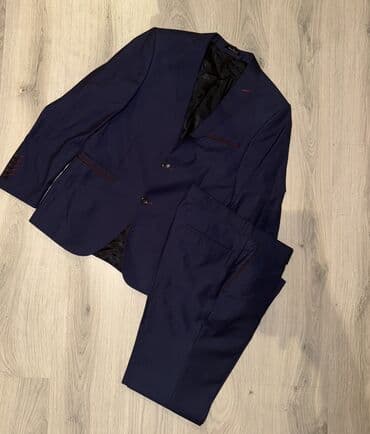 navy: Мужской костюм-двойка Paolo Borelli. Размер:48. Про-во: ТУРЦИЯ! - — 2