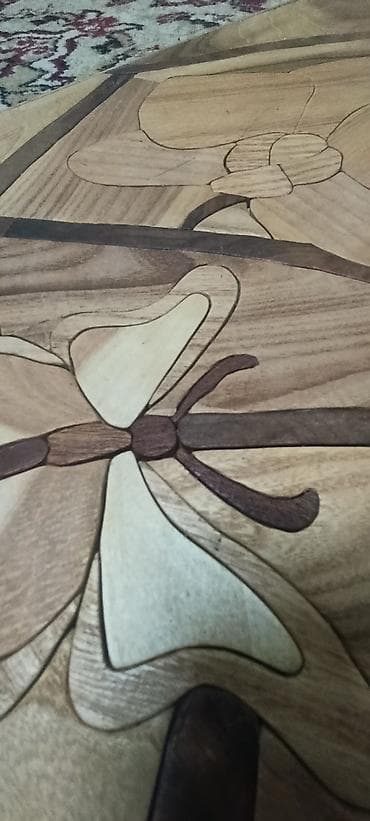 Майрамдык товарлар: Панно «Бабочки и цветы» из натурального дерева (инкрустация/маркетри) — 2