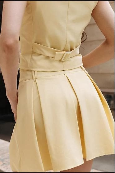 двойка велюр: Велюровый костюм, юбка карандаш миди и кофточка рукава три четверти — 5