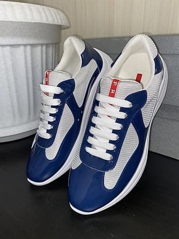 Мужские кроссовки, 41, 42, 43, Prada, Новый, цвет - Синий